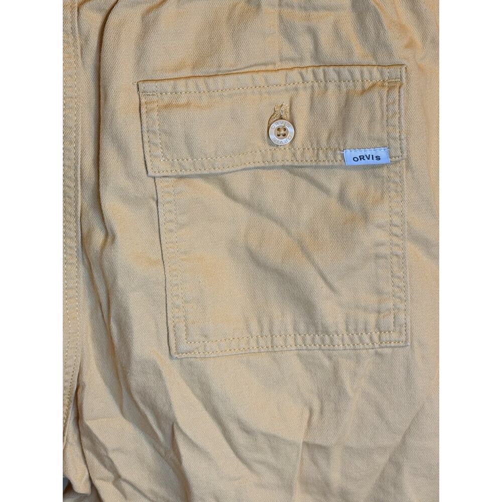 Orvis Classic Colection Yellow Pull-Up Shorts Size XL - Picture 5 of 6